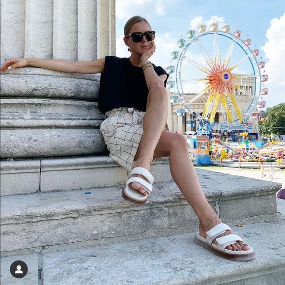 Mango croc effect sandals bloggers favorite